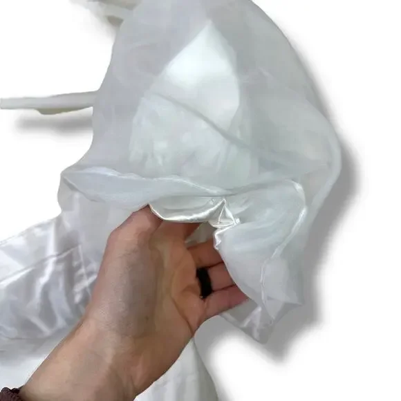 Lulus True Excellence White Bustier Sweetheart Off-The-Shoulder Gown Dress Large - Picture 10 of 10